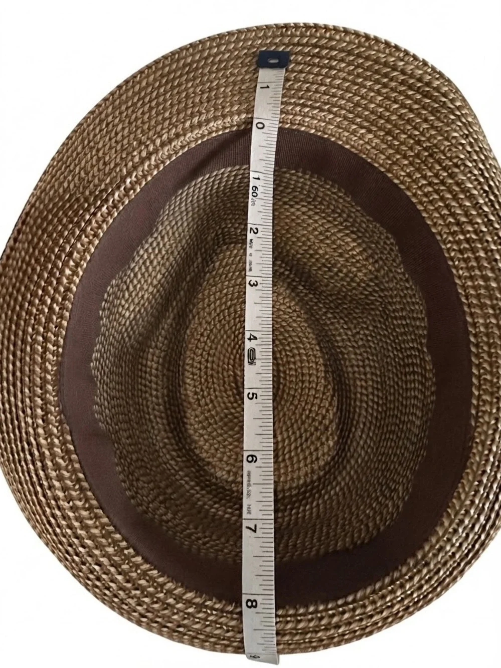 Men's Straw Fedora Hat Brown Black Band Trilby Summer Beach Sun Hat